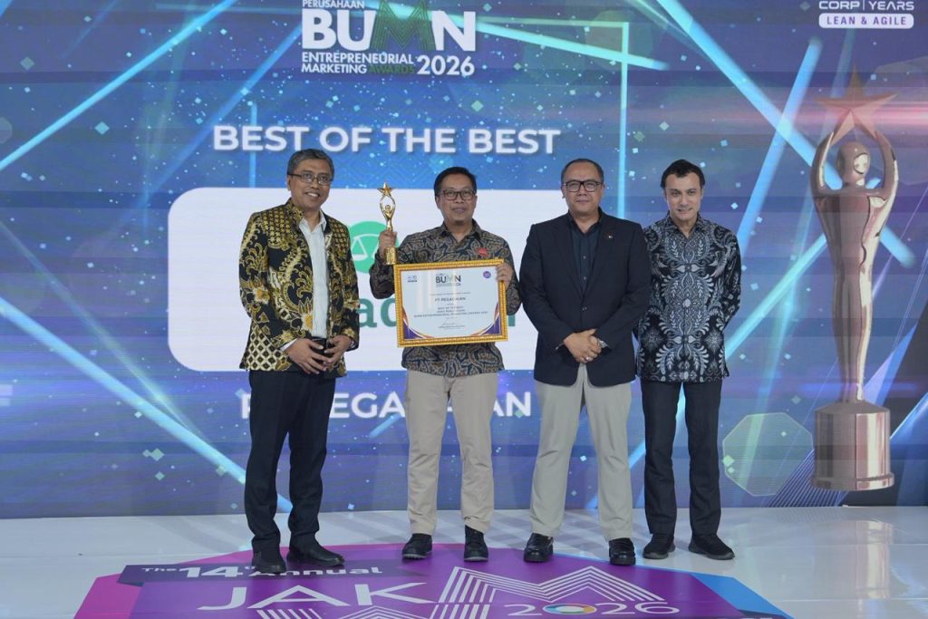 Melayani Sepenuh Hati, Pegadaian Raih Best of the Best di BUMN Entrepreneurial Marketing Awards 2026