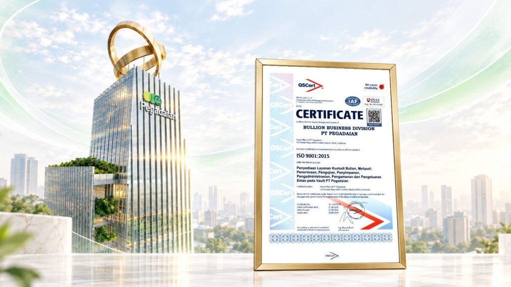 Keamanan Vault Berstandar Internasional, Pegadaian Raih Sertifikasi ISO 9001:2015