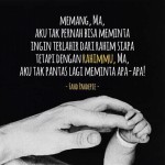 Sepucuk Nasihat Untuk Wayangnya