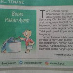 Nulis Ah Tenane: Beras Pakan Ayam
