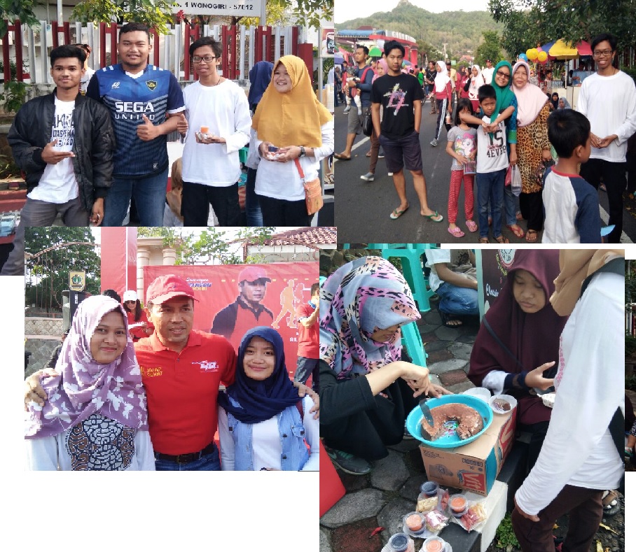 Mahasiswa THP UNIVET Kampanye Pangan Lokal di CFD Wonogiri