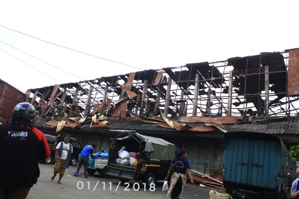 Inilah Kondisi Para Pedagang Pasar Legi Pasca Kebakaran