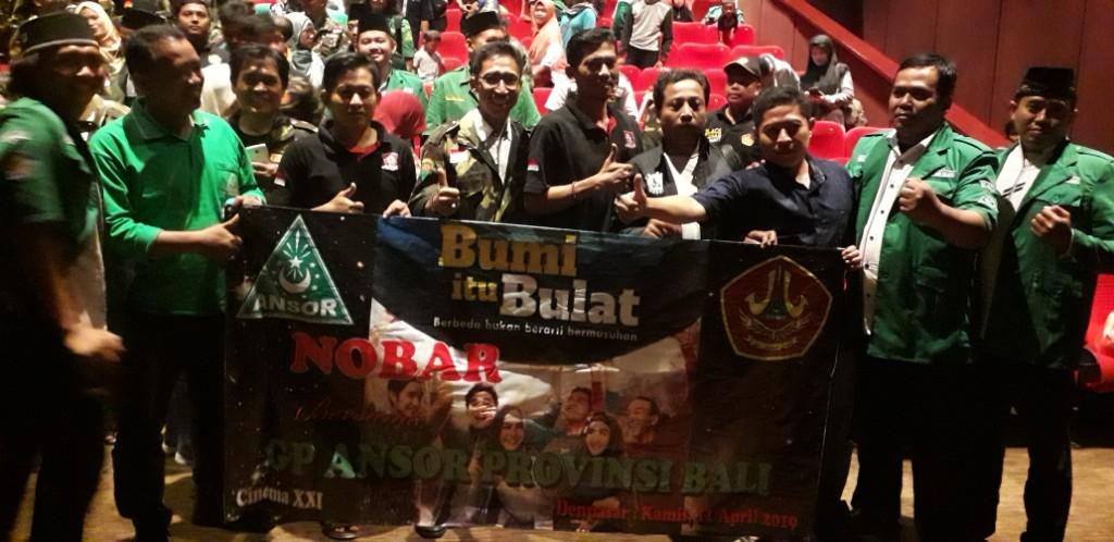 Sambut Harlah GP Ansor ke 85, Pimpinan Wilayah GP Ansor Bali Nobar Film  “Bumi itu Bulat”