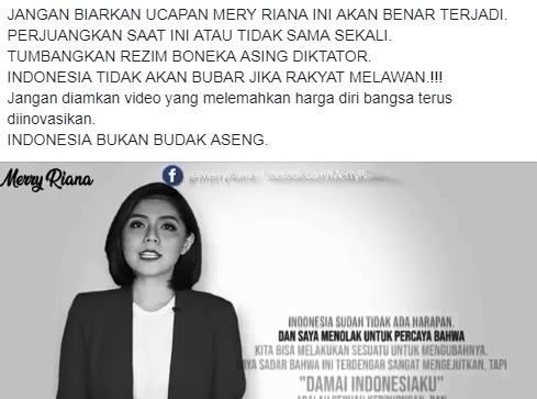 Cek Fakta, Merry Riana Sebut Indonesia Akan Bubar di Dalam Video ini!