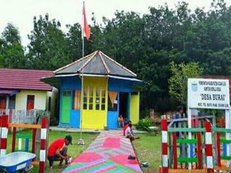 Keindahan Desa Wisata Burai, Kampung Warna- Warni di Tanjung Batu,Ogan Ilir,Sumatera Selatan