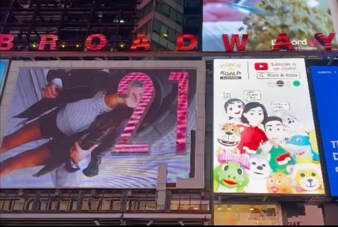 Hoala & Koala Animasi Lagu Anak Indonesia yang Mejeng di New York Times Square