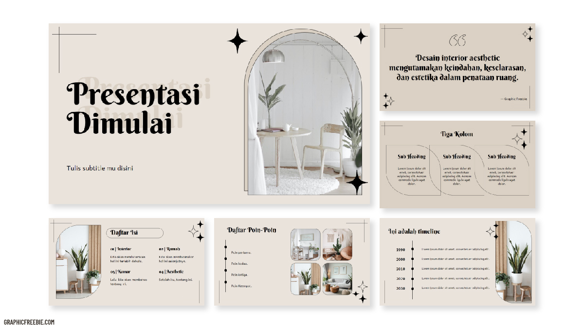 1. download template ppt aesthetic gratis