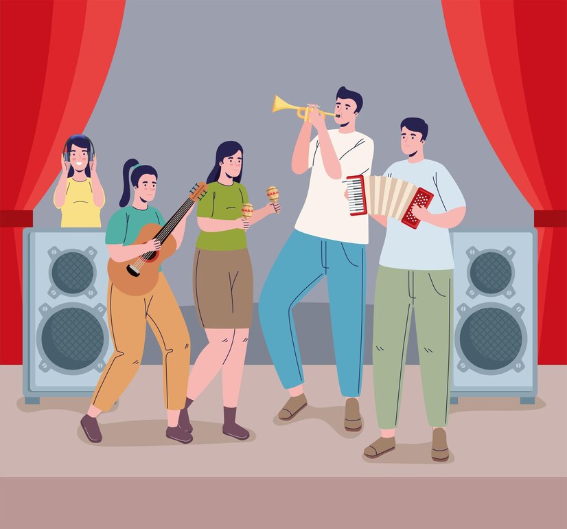 five-musicians-concert-characters_603843-3955